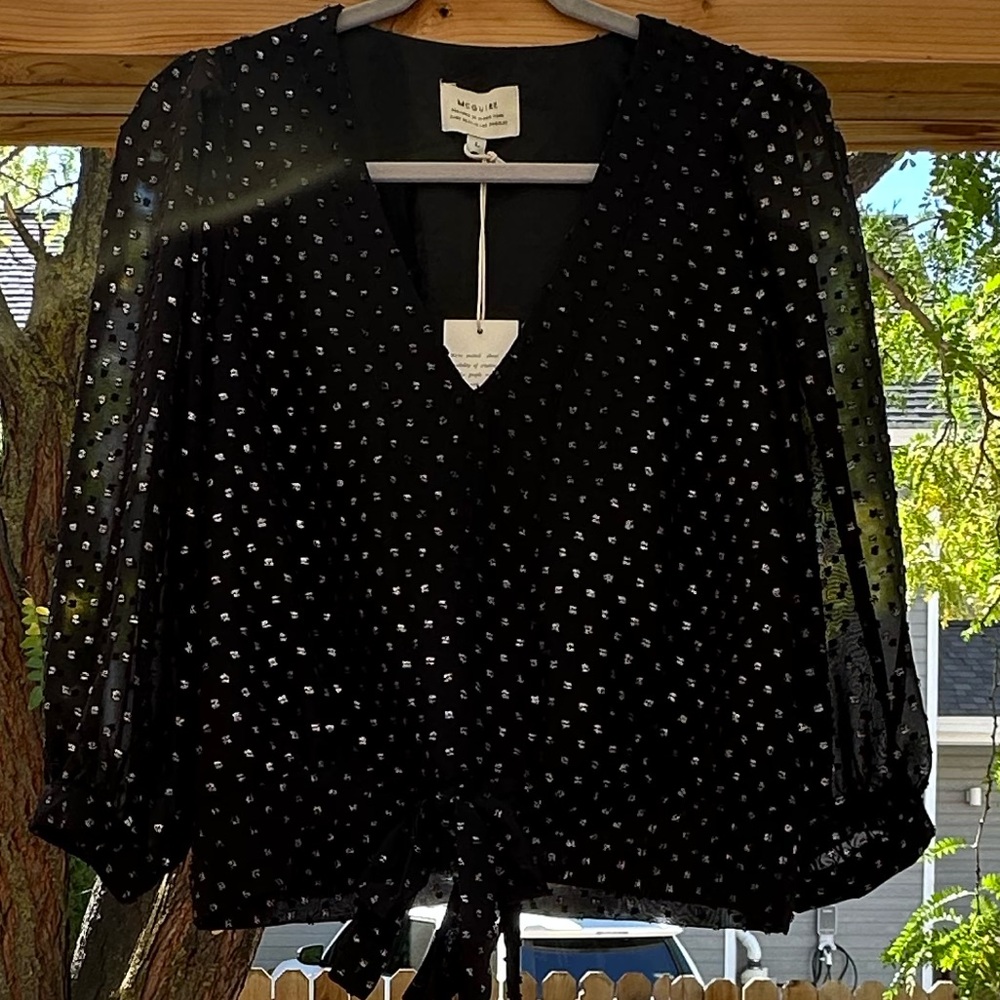 NWT Anthropologie McGuire ‘Only Eyes For You’ Blouse Large - Picture 4 of 16
